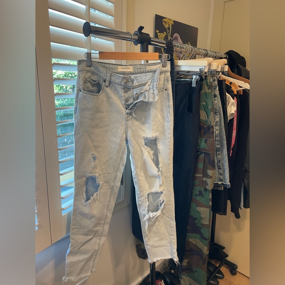 Light Blue Pacsun Jeans with cute rips